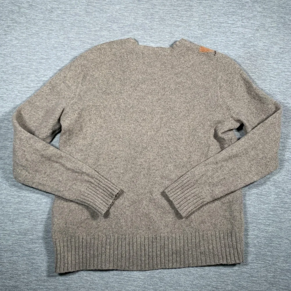 Banana Republic Sweater Mens Large Gray Orange‎ Argyle Wool Blend Pullover